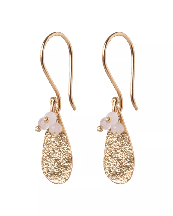A Beautiful Story - Boucles d'oreilles Intention Quartz rose Plaqué Or