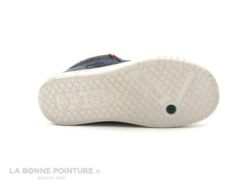 Achat chaussures Kickers Enfant Botte et Bottillon, vente Kickers WAZABI Gris 572860-30 - Basket montante