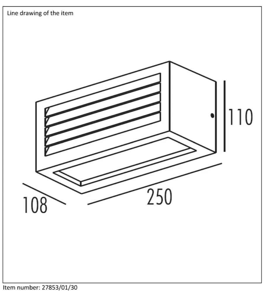 Applique extérieure design Lucide Dimo Gris anthracite Aluminium