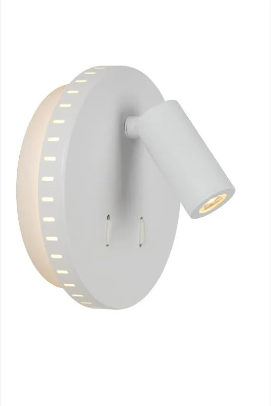 Applique led Lucide Bentjer Blanc Métal