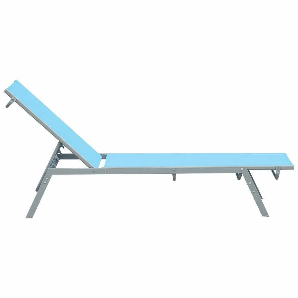 Bain de soleil transat dossier inclinable - L170xl58xH97cm