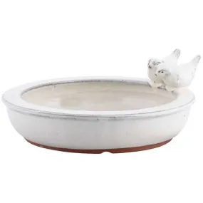 Bain pour oiseaux en céramique - blanc | MarketOnWeb