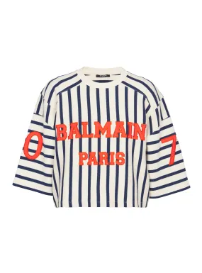 BALMAIN  T-shirt court balmain baseball - Beige