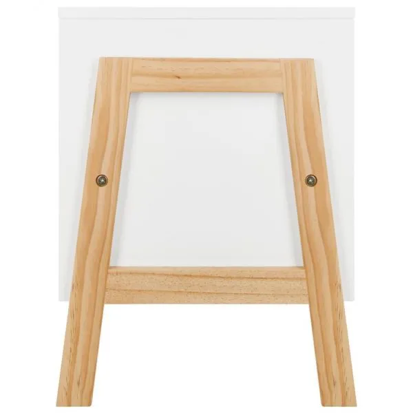 Bibliothèque enfant double casier blanc et bois