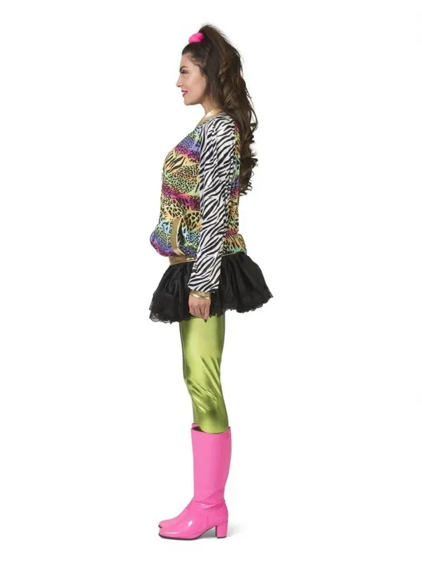 Blouson Années 80' imprimé animal fluo