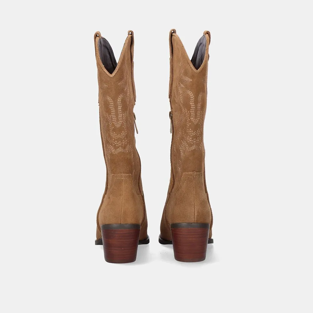 BOTTE COWBOY 1388-01R SUEDE MARRON