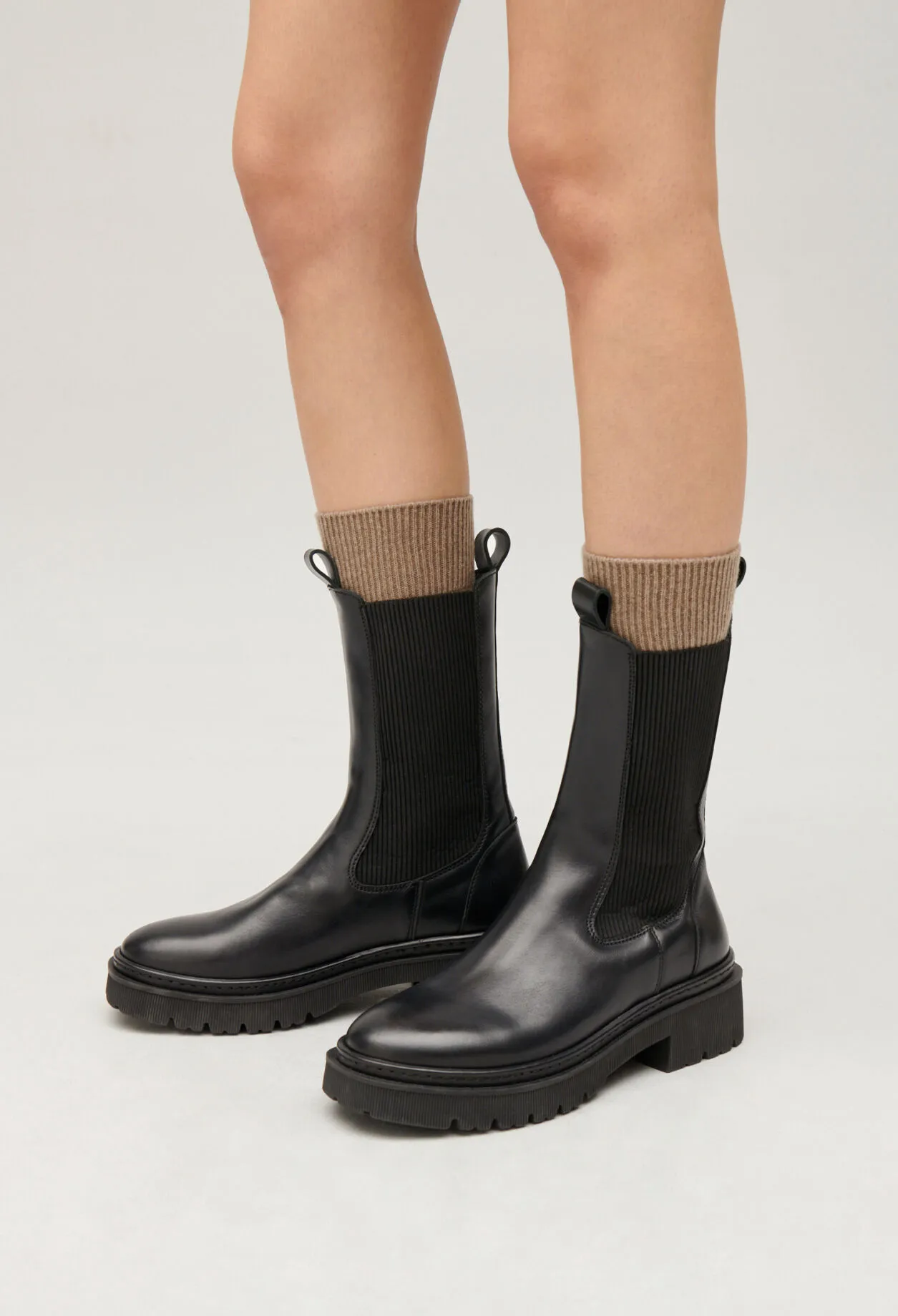 Bottes chelsea cuir noir | Claudie FR