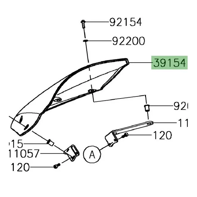 Bulle d'origine Kawasaki Ninja 650 (2017-2019) | Moto Shop 35