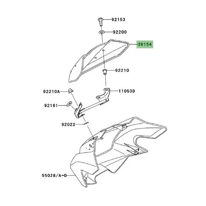 Bulle d'origine Kawasaki Z1000 (2003-2006) | Moto Shop 35