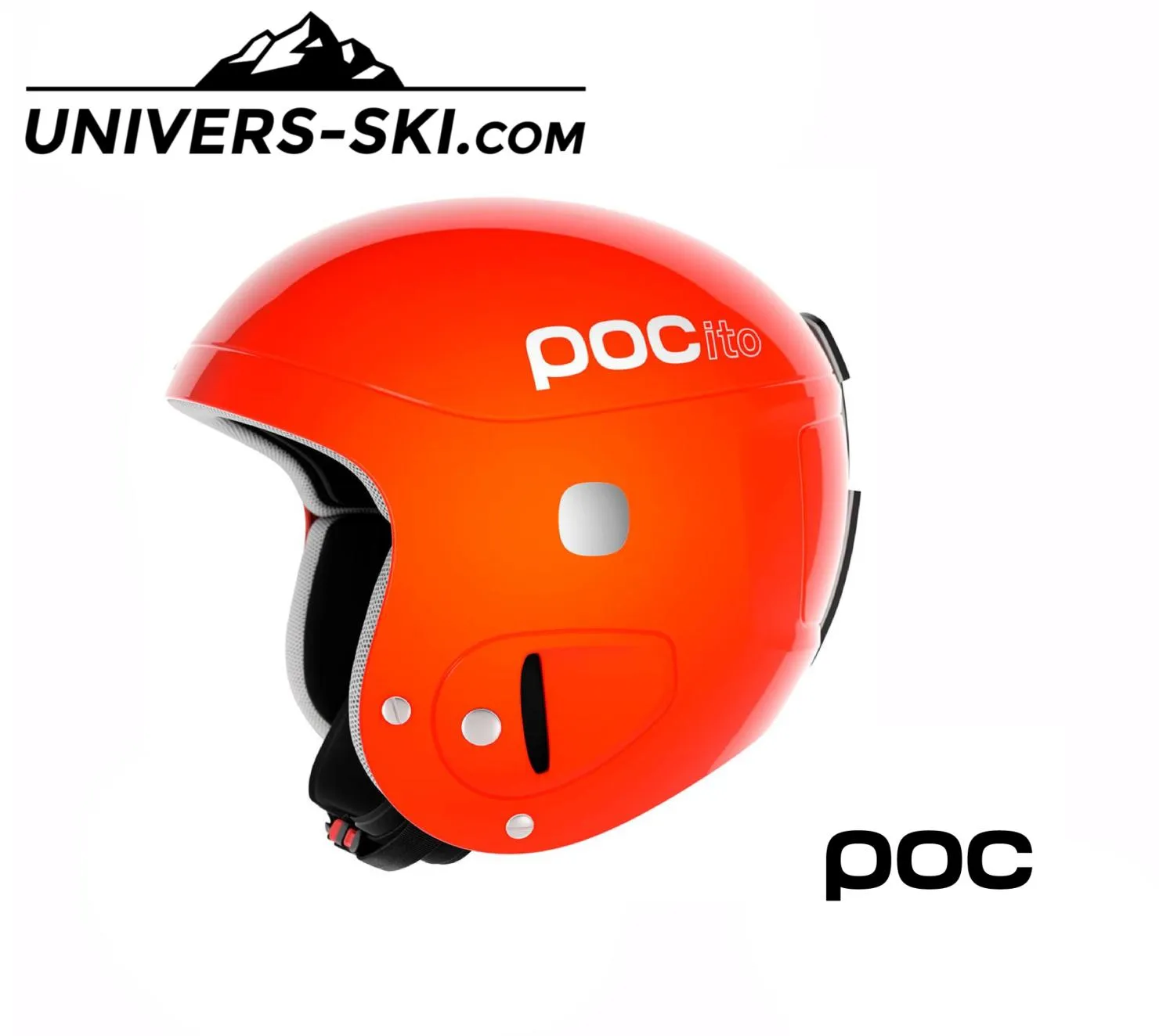 Casque de ski Pocito Skull Fluorescent Orange 2025