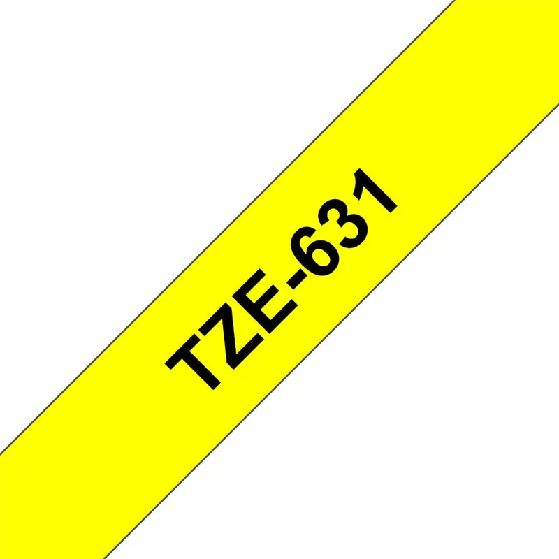 Cassette Brother TZE-631 - 12 mm - noir / jaune