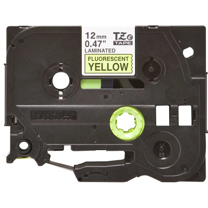 Cassette Brother TZE-C31 - 12 mm - noir / jaune fluo