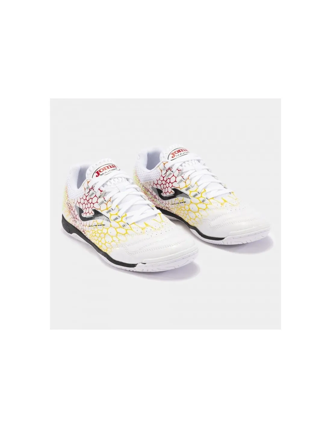 Chaussures de Football sala Joma Maxima 2442 Blanc Jaune Intérieur Homme