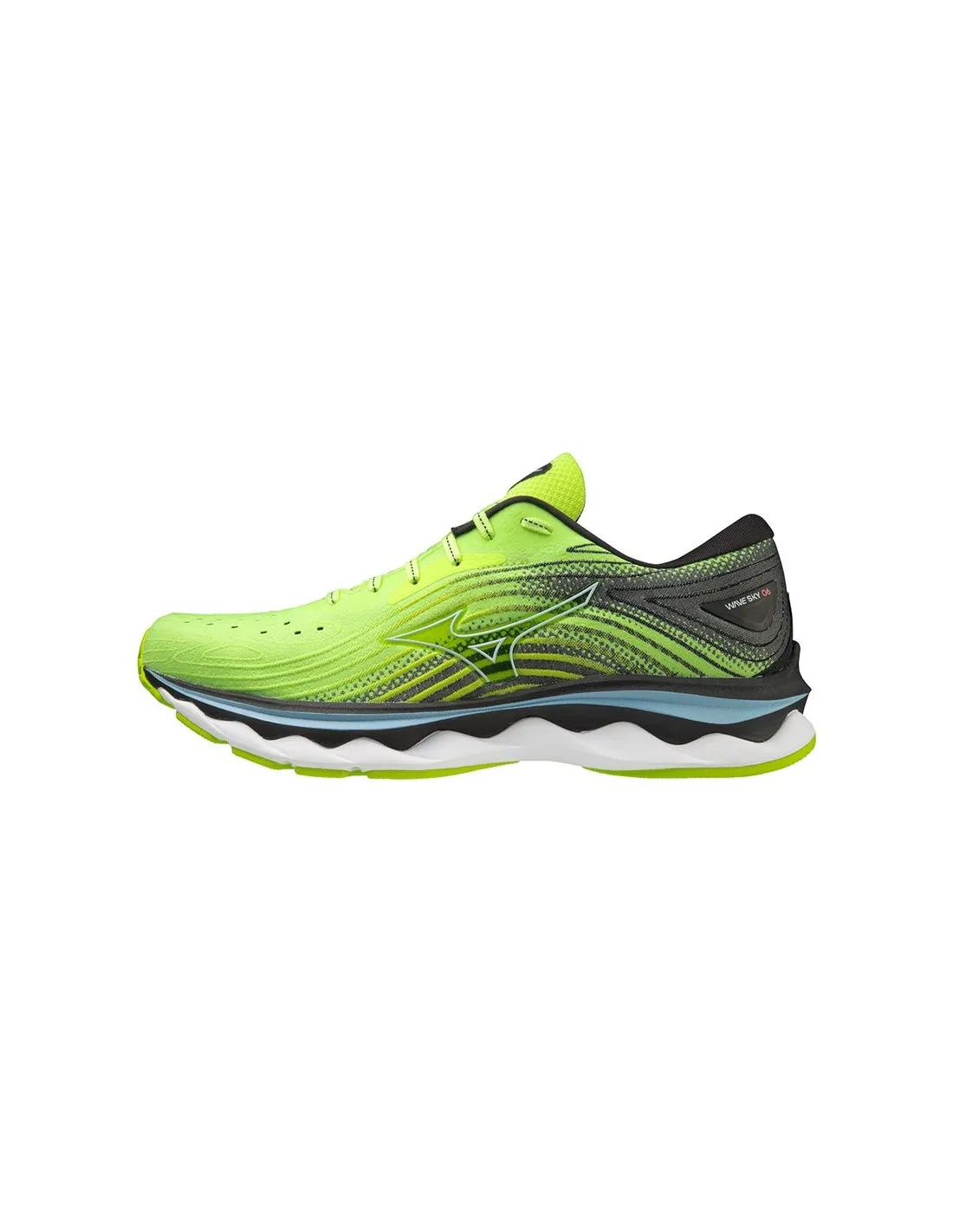 Chaussures Running Mizuno Homme de Wave Sky 6 Gris Jaune