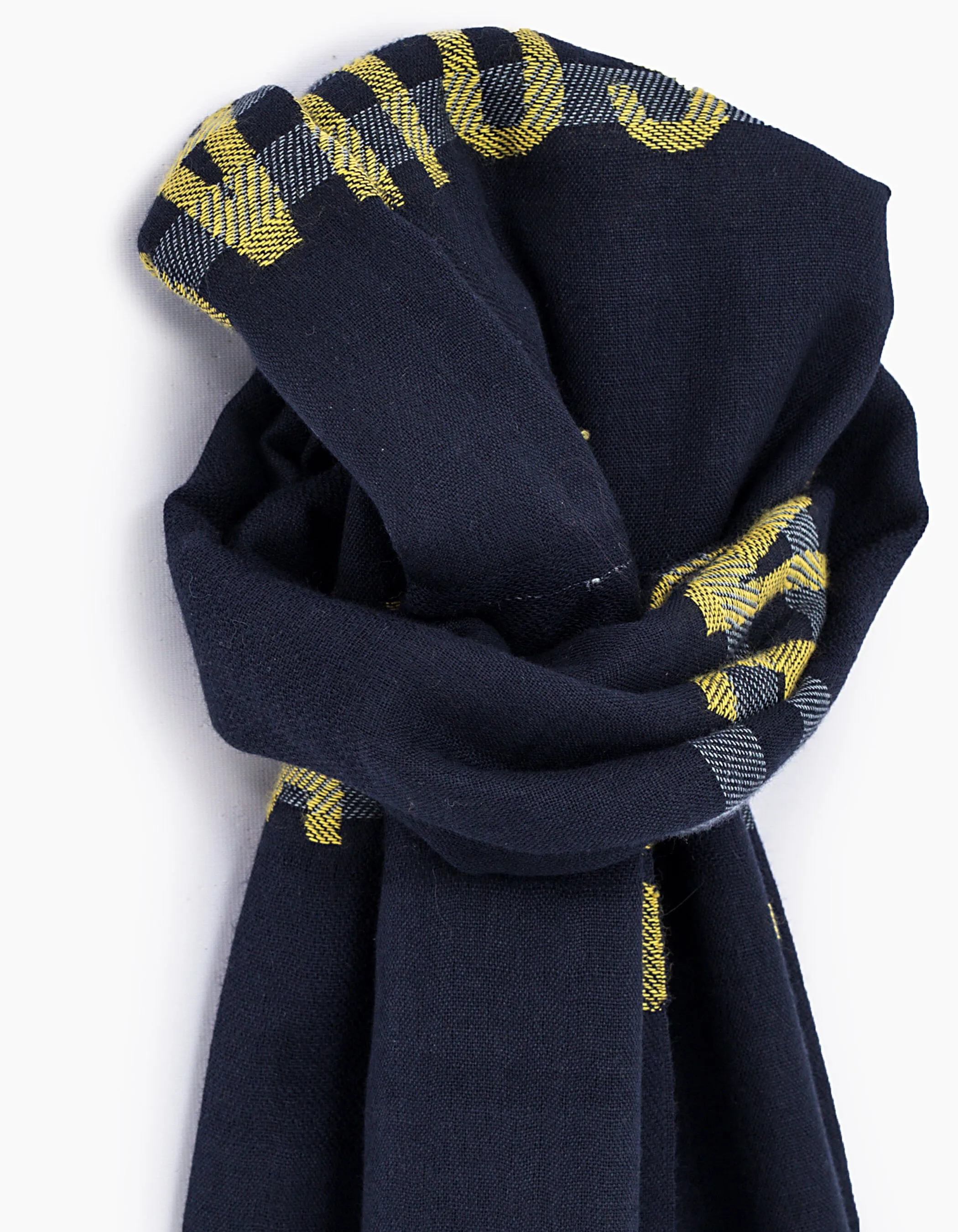Chèche marine jacquard typo Sound Wave Live IKKS Homme