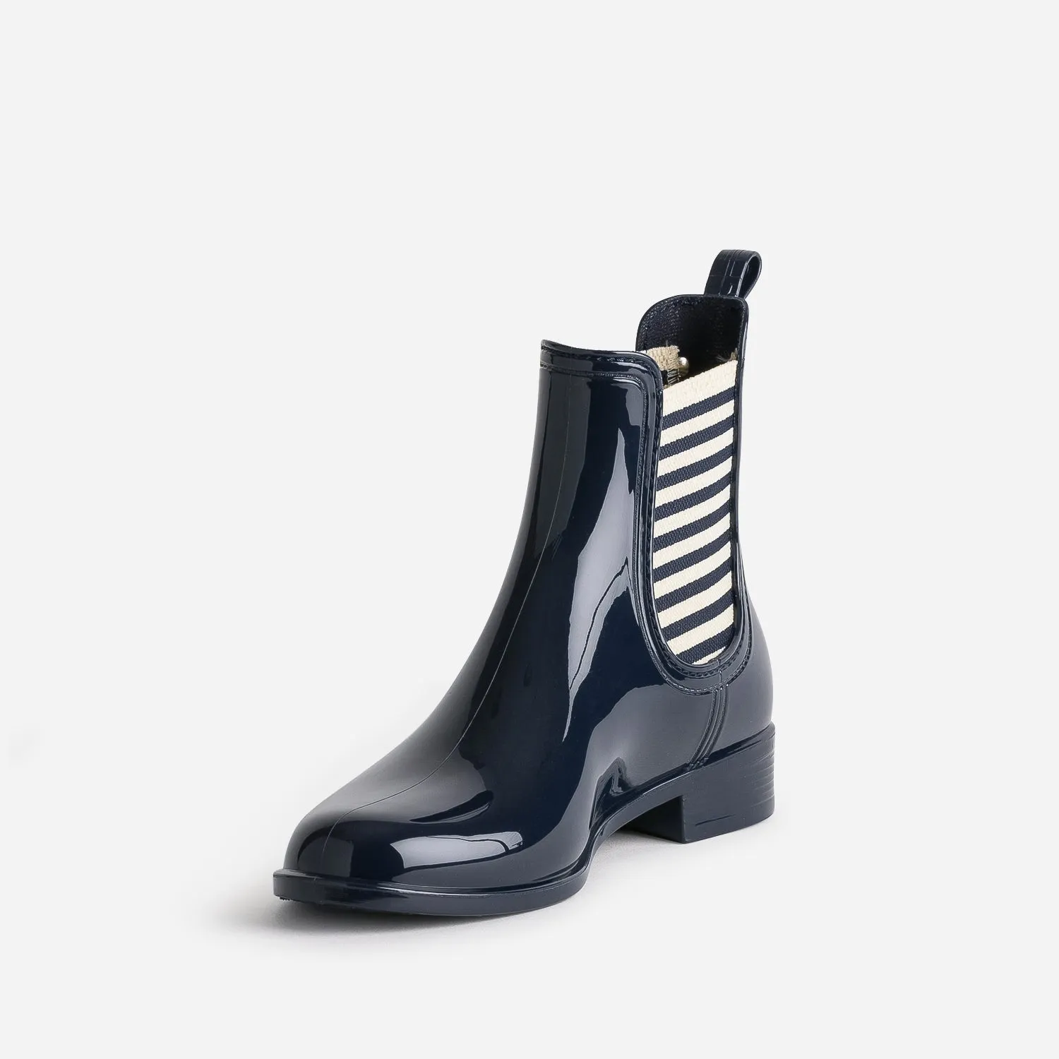 Chelsea boots de pluie IGOR marine élastiques rayés - Boots / bottines Femme | ERAM