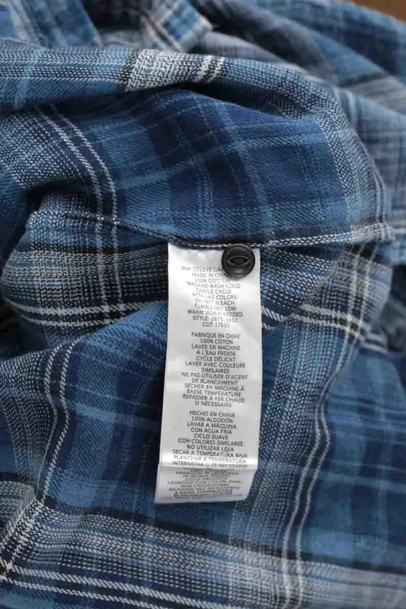 Chemise en coton Current Elliott bleu. Matière principale coton. Taille 34.