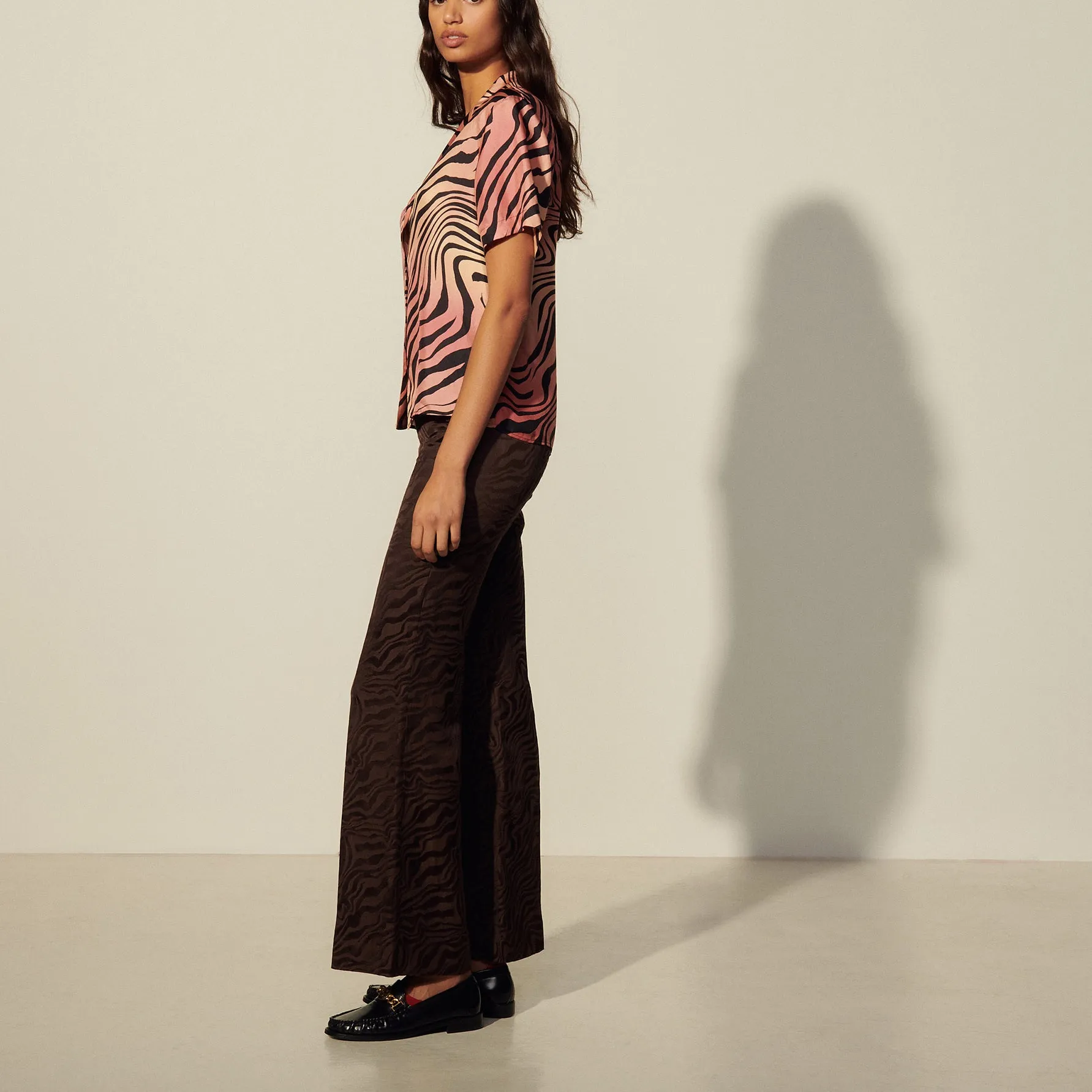 Chemise imprimée en soie