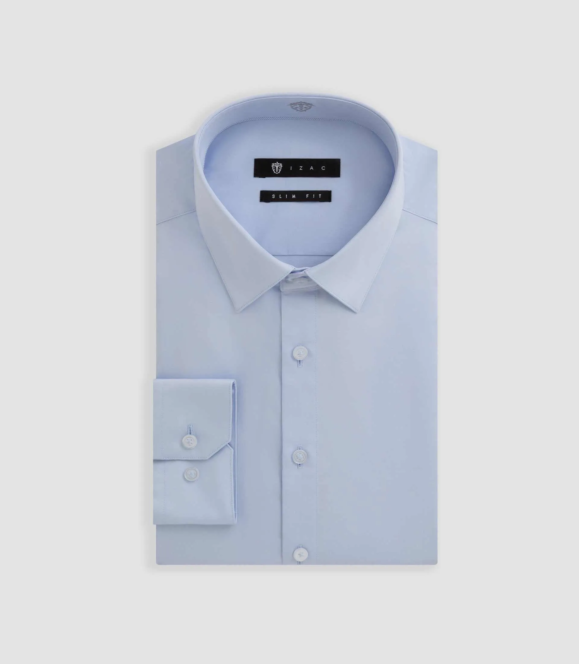 Chemise satin slim ciel Satinslim coton