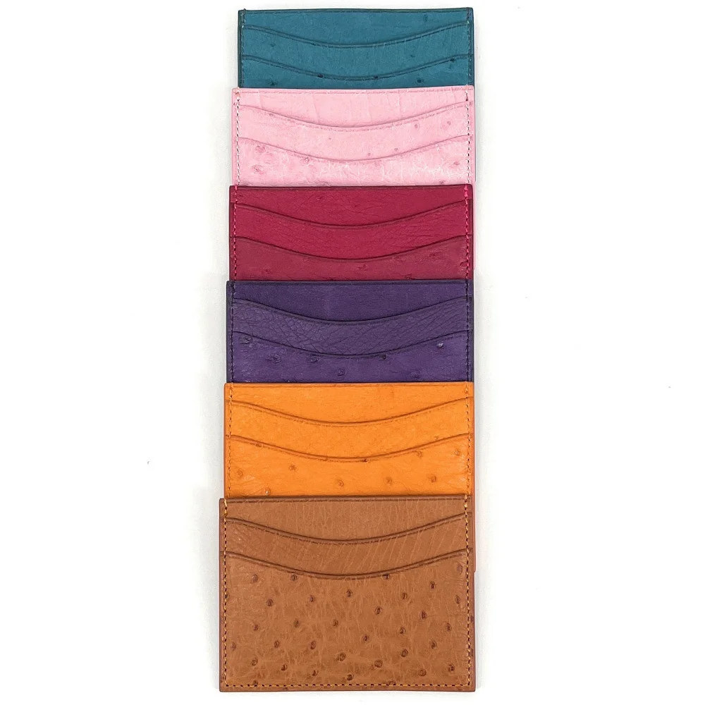 Collection haute-couture | Porte-cartes cuir exotique safran