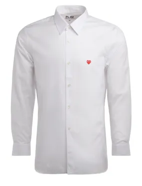 Comme Des Garçons Play Chemise blanche avec petit cœur