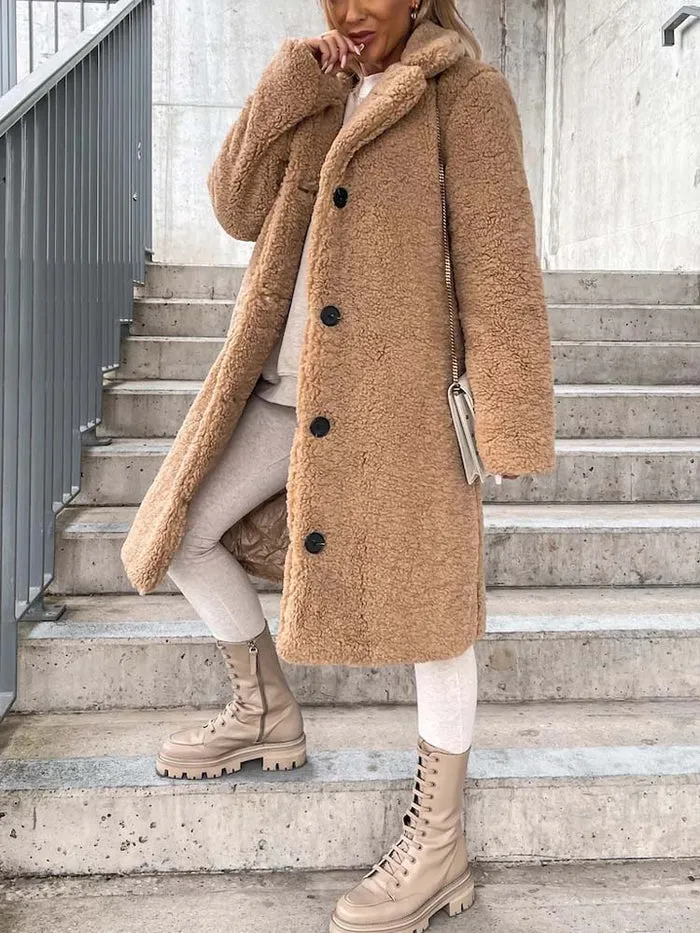 Daniella | Manteau Teddy long et chaud