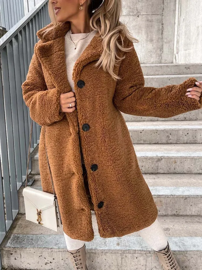 Daniella | Manteau Teddy long et chaud
