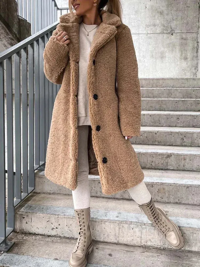 Daniella | Manteau Teddy long et chaud