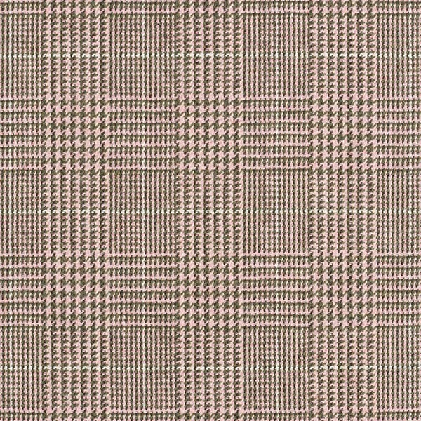 Drap de laine Prince de Galles – rose/kaki