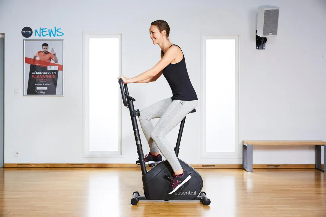 Débardeur Fitness femme col rond droit coton - 100 blanc glacier