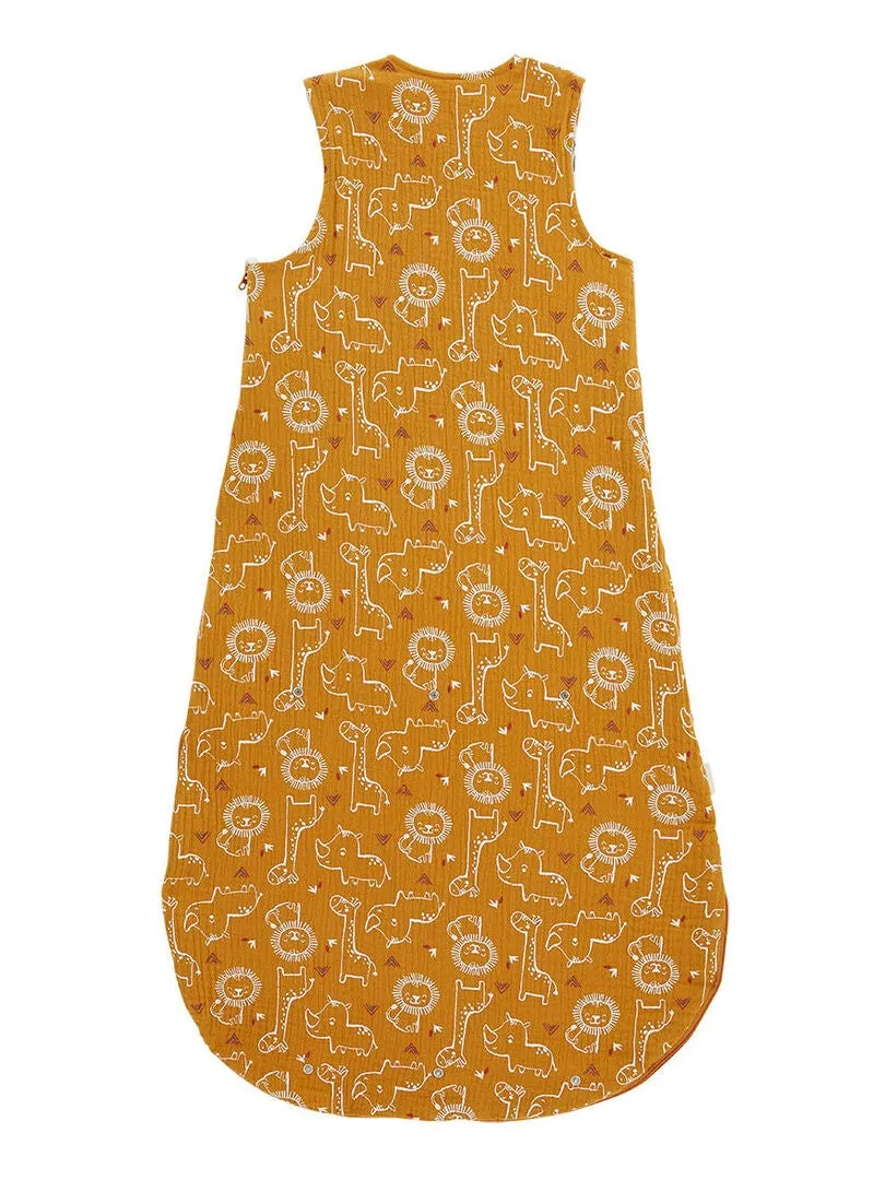 Gigoteuse d'été en gaze de coton Little Safari - Orange
