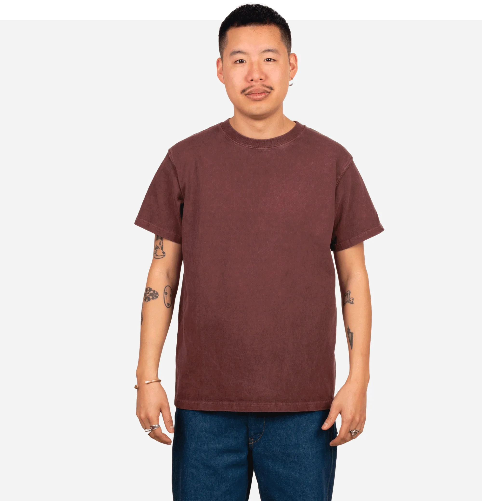 Good On Japan | Crew Tee Bordeaux | Shop Royalcheese