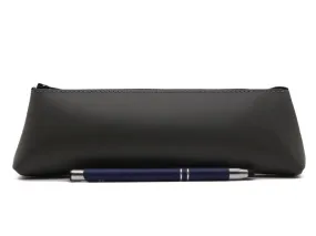 Grande trousse triangle en cuir gris fer