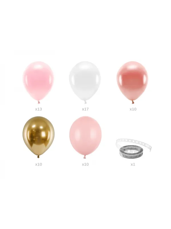 Guirlande de ballons - rose, 200cm (1 pqt. / 60 pc.)