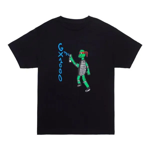 GX1000 - Spray Paint Black Tee - Black