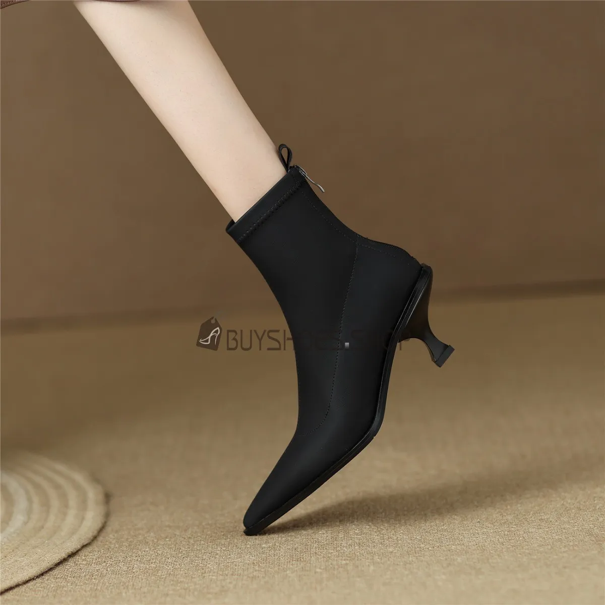 Habillé Fourrées Femme À Talon Bottine Elegante Hiver Confort