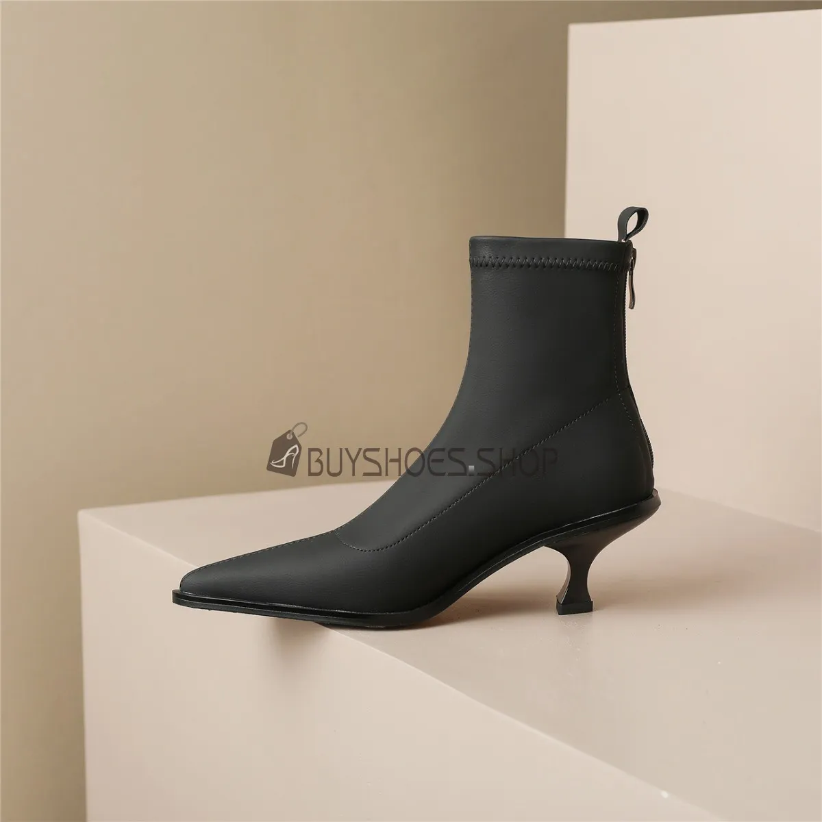 Habillé Fourrées Femme À Talon Bottine Elegante Hiver Confort