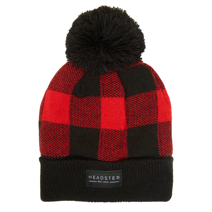 Headster Kid - Tuque carreauté rouge