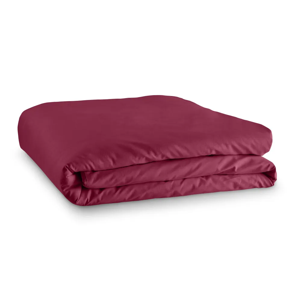Housse de couette Rouge 260 x 240 cm / 100% Coton / 57 Fils/cm² pour lit 2 places "King Size"