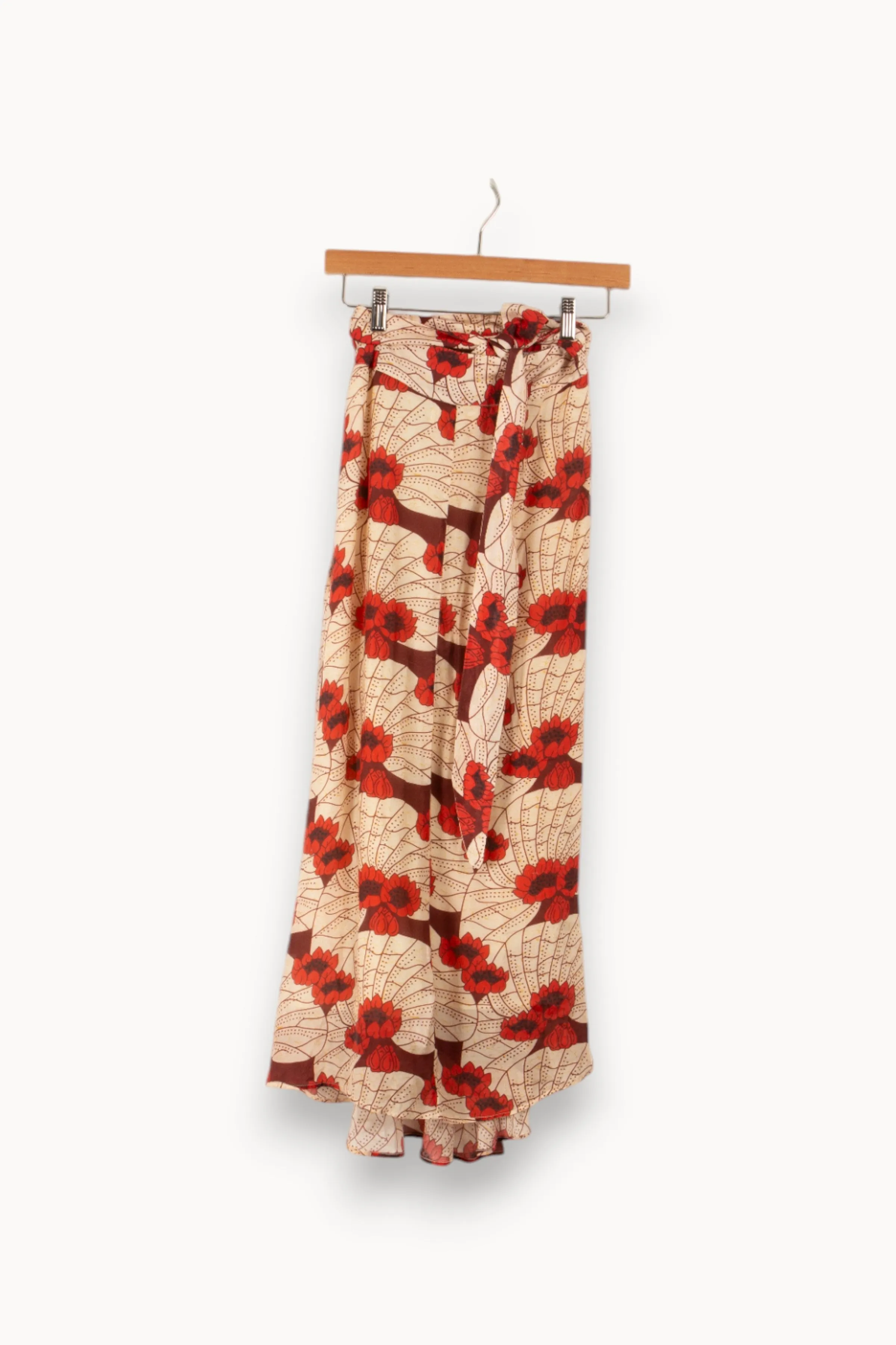 Jupe beige / rouge - Taille M/38