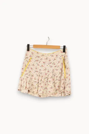 Jupe blanche à motifs multicolores - Taille S/36