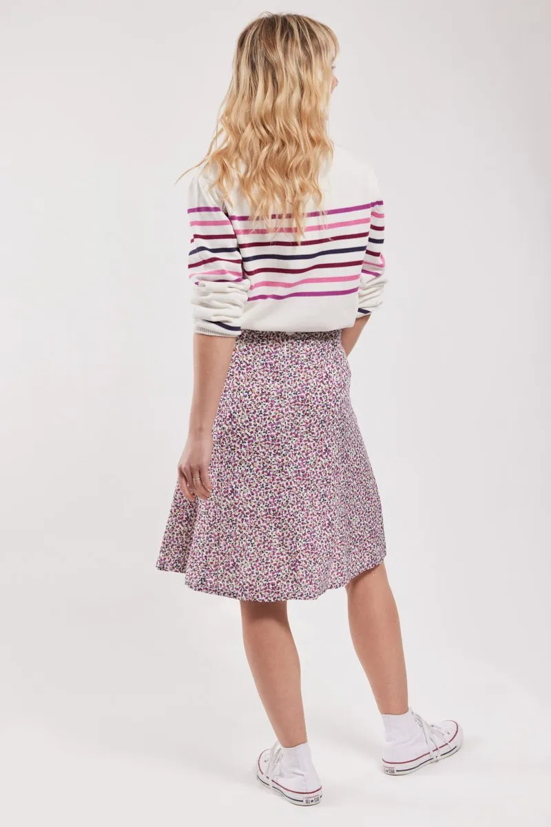 Jupe courte motifs fleuris