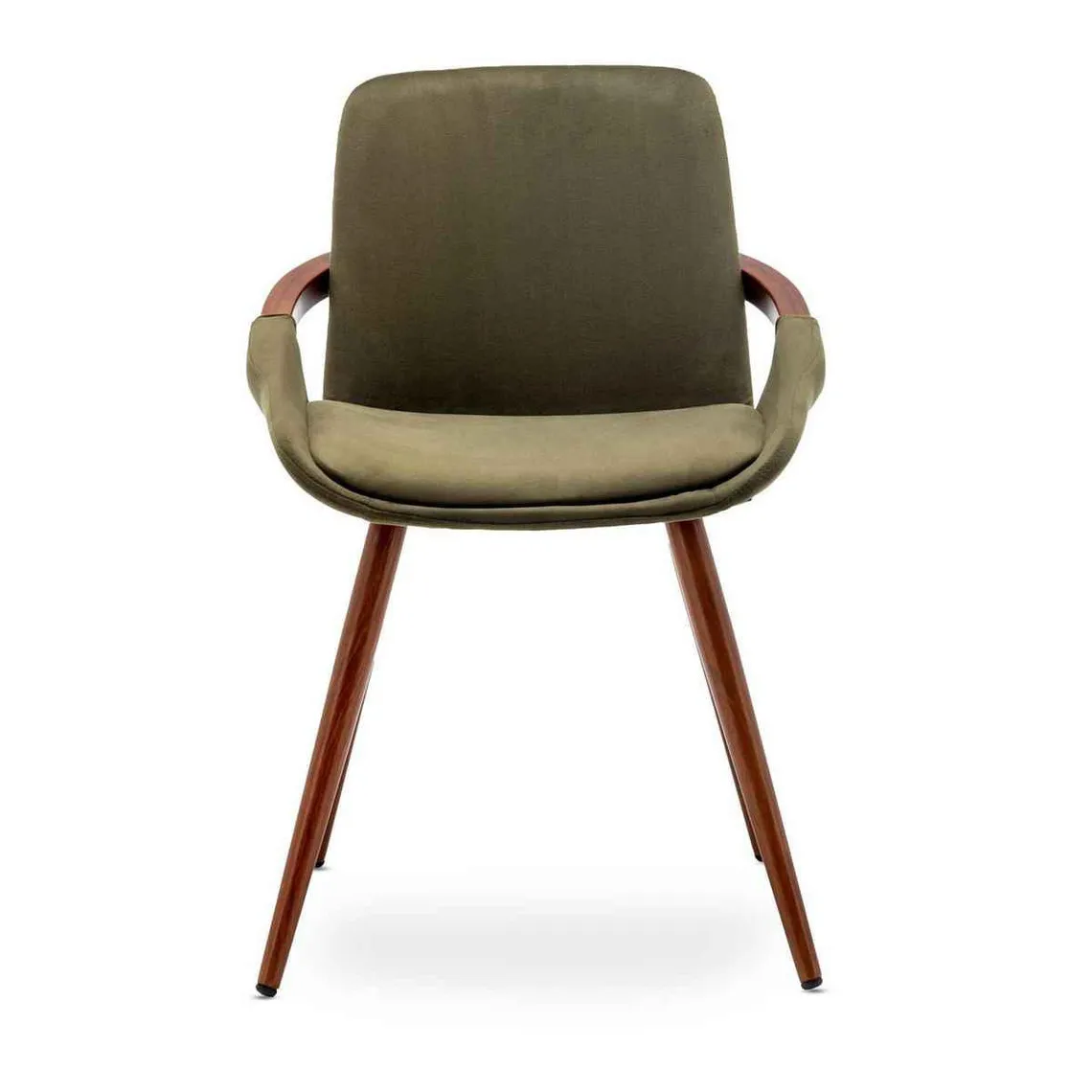 Lot De 2 Chaises scandinaves KILEMBE Velours Kaki | 3 Suisses