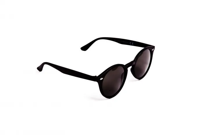 Lunette de Soleil Look Vintage Noir Mat