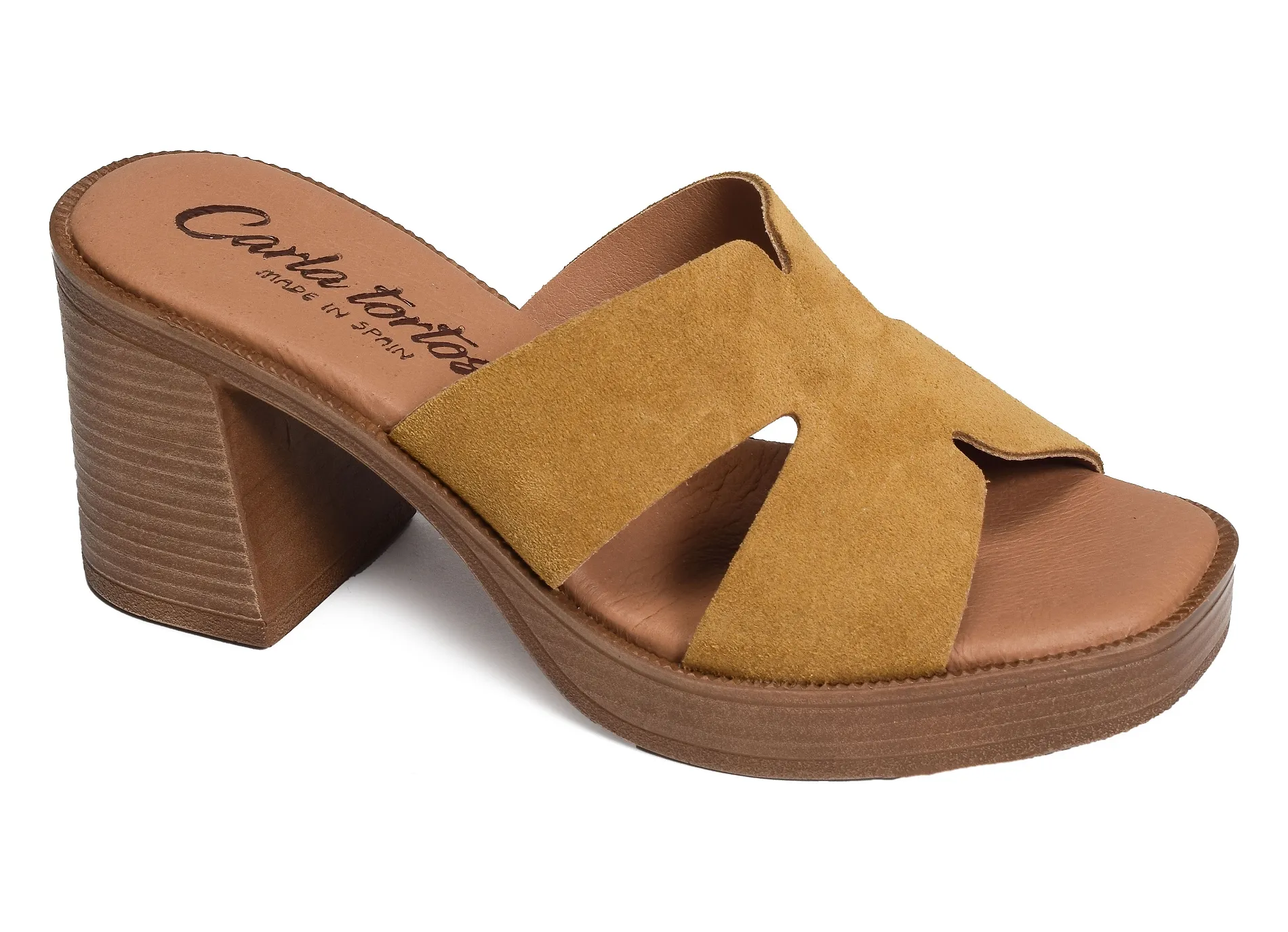 mules et sabots Carla tortosa  78539 camel 