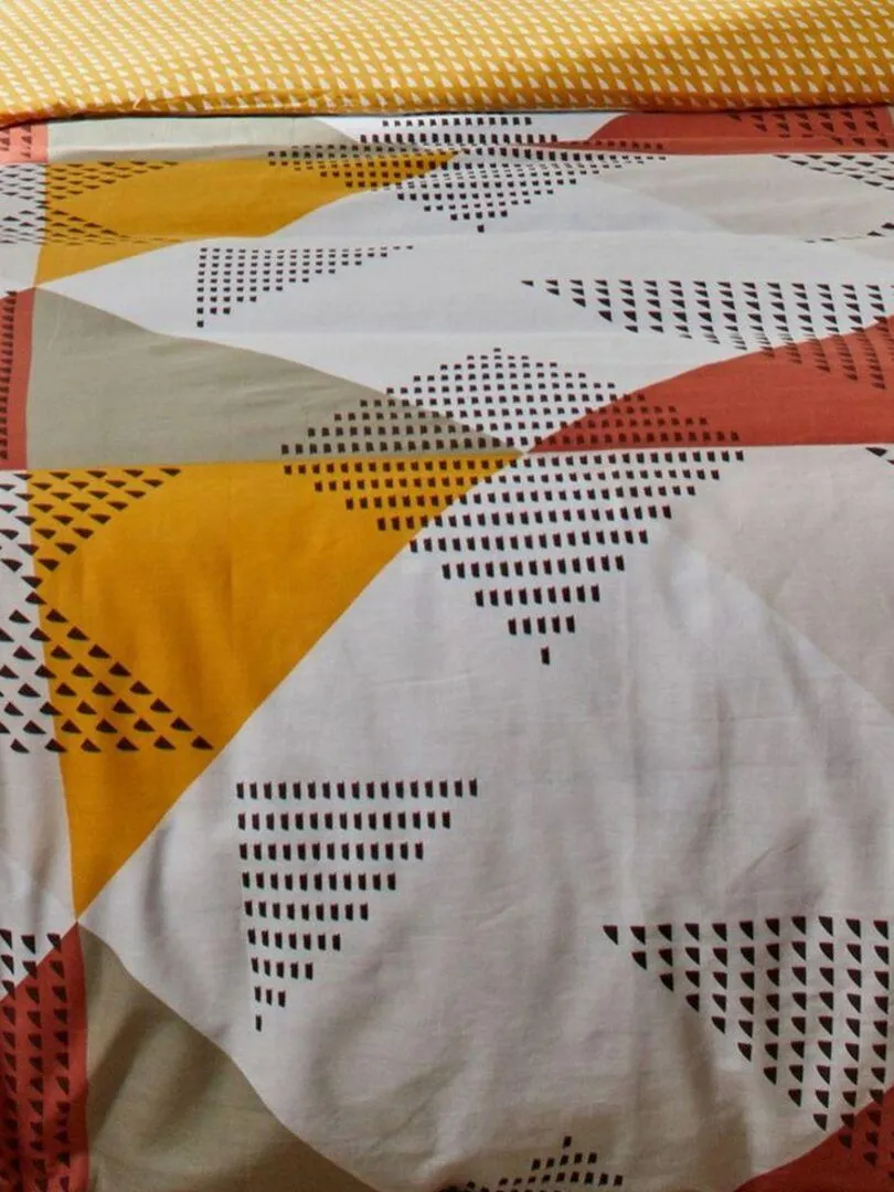 Parure de couette 100% Coton 51 fils Meo Multico - Orange
