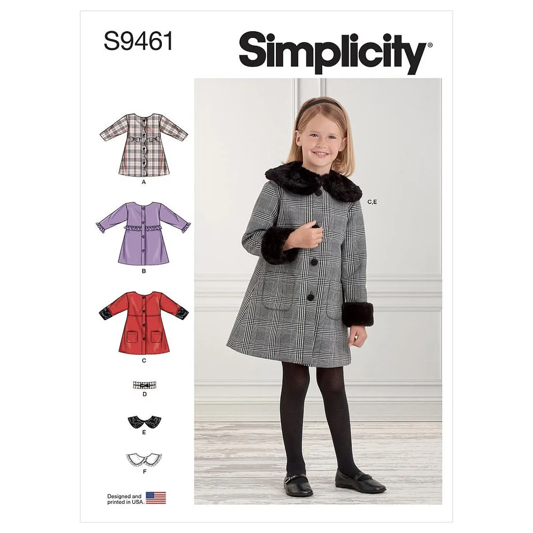 Patron manteau enfant Simplicity 9461