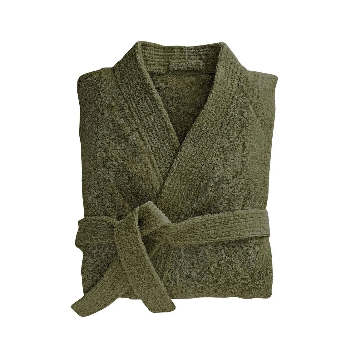 Peignoir de bain LAUREAT  vert kaki en coton | 3 Suisses