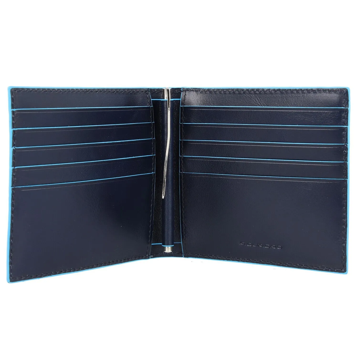 Piquadro Blue Square Porte-monnaie en cuir 10 cm