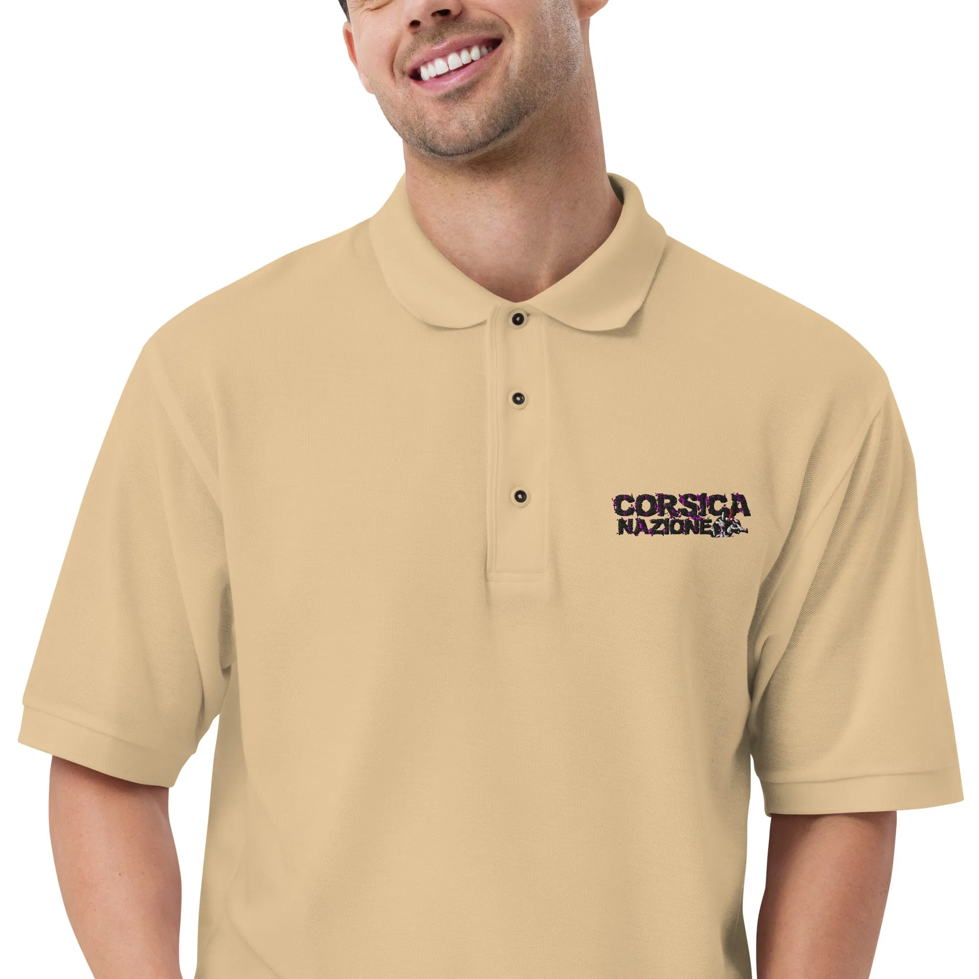 Polo Brodé Homme Corsica Nazione